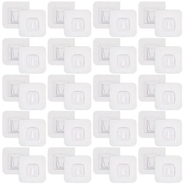 Paquete 20 Juegos Ganchos Adhesivos Doble Cara Para Pared Ganchos Autoadhesivos Pared de Cocina Organizacion Oficina Escritorio Alta Calidad (20 PARES)