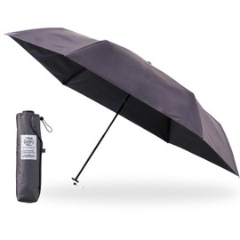 Moon Bat 30244 30245 30245 3 Second Urawaza 100% Light Shielding UV Protection Parasol Folding Umbrella, 21.7 inches (55 cm), gray