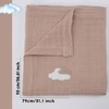 BEBELOP Premium Muslin Punch Embroidery Swaddle Blankets for Newborns and