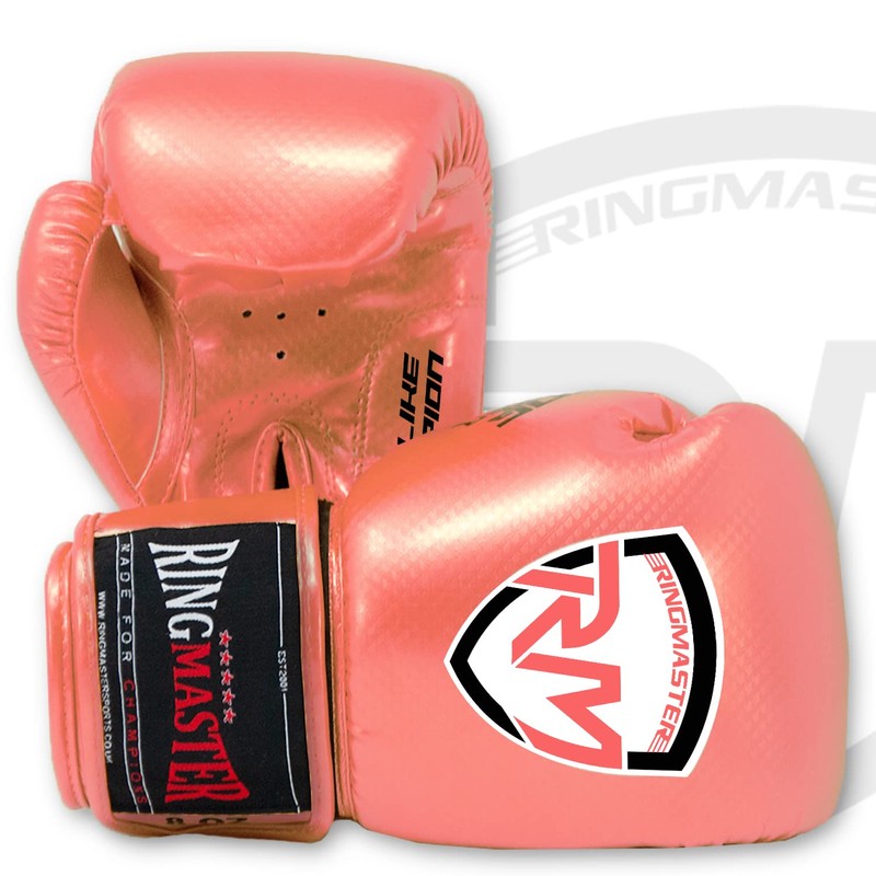 RingMaster Sports Kids Boxing Gloves Carbon Leather Training Sparring Punch
