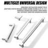 Kcmwsy 5 Pack White and Silver Cabinet Pulls Kitchen Cabinets