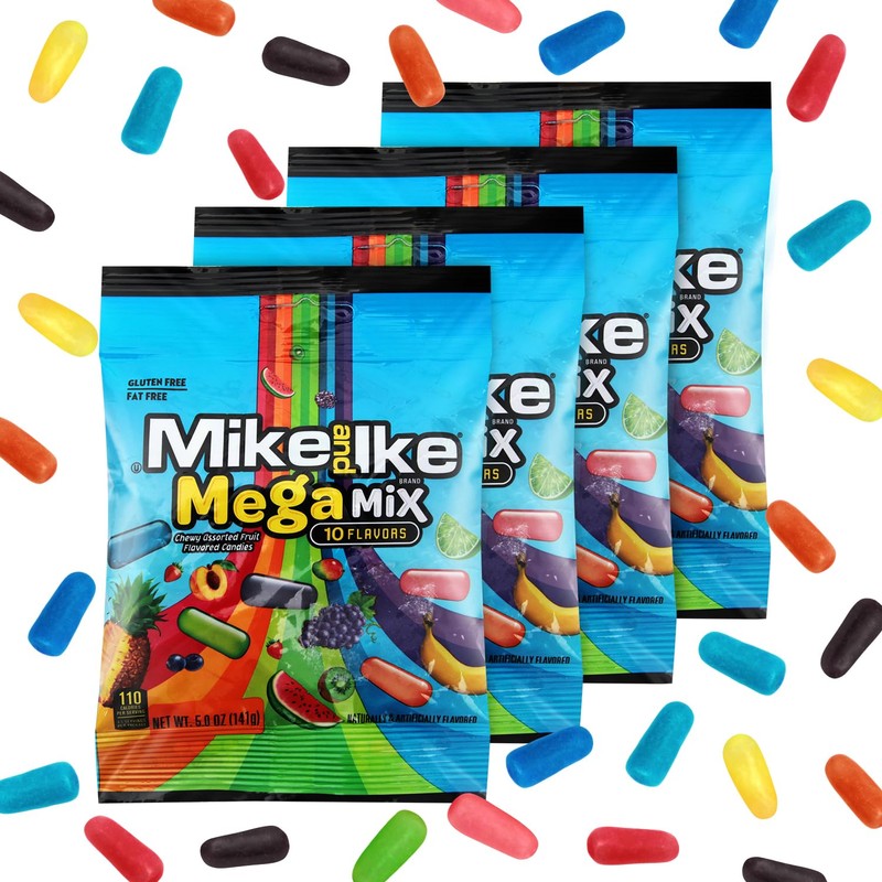 Mike n Ike Mega Mix 5 oz Each, 4 Pack