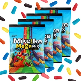 Mike n Ike Mega Mix 5 oz Each, 4 Pack - 5 oz Each.