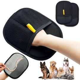 JACO Superior Products 2 PCS Pet Hair Remover Glove Static Removal Gloves Reusable Cat Dog Grooming Gloves Waterproof and Wear-resistant, for Washing, Deshedding, Grooming