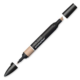 Winsor & Newton Promarker Light Pecan Marking Pen, 160 Color Palette, Fine and Broad Nibs, Translucent Ink, Smooth Transitions, No Streaking
