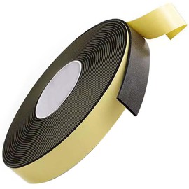 High Density Foam Tape Waterproof Sealing Strip, Single-Sided Adhesive EVA Self Adhesive Weather Strip for Insulating Door Frame, Window, Air Conditioner (0.6in X 32.8Ft,1/8 in Thick)