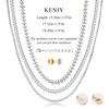 KENIY 3 Pcs Layered Silver Plated Necklaces Set Stack for