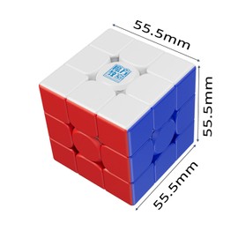 Moyu RS3M V5 Dual Adjustment 3x3 Speed Cube Stickerless Magic Cube Silky and Fluent Competitive for Cube Lovers (Magnetic Dual Adjustment Version)