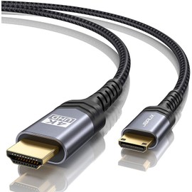 JSAUX Mini HDMI to HDMI Cable 4.5 m, High Speed [4K@60Hz, 2K@120Hz, 18Gbps] HDMI 2.0 Cable Support 3D, HDR, ARC, Bi-Directional, Compatible with Camera, Laptop, Projector, HDTV, Monitor, Raspberry Pi