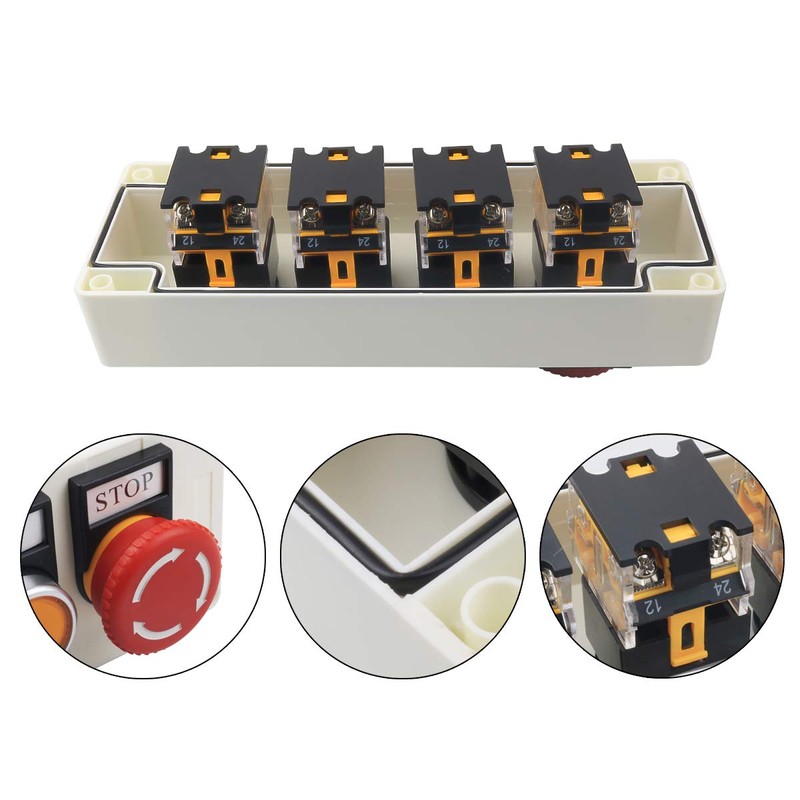 Nxtop Red Yellow Green Momentary Switch, Red Mushroom Emergency Stop
