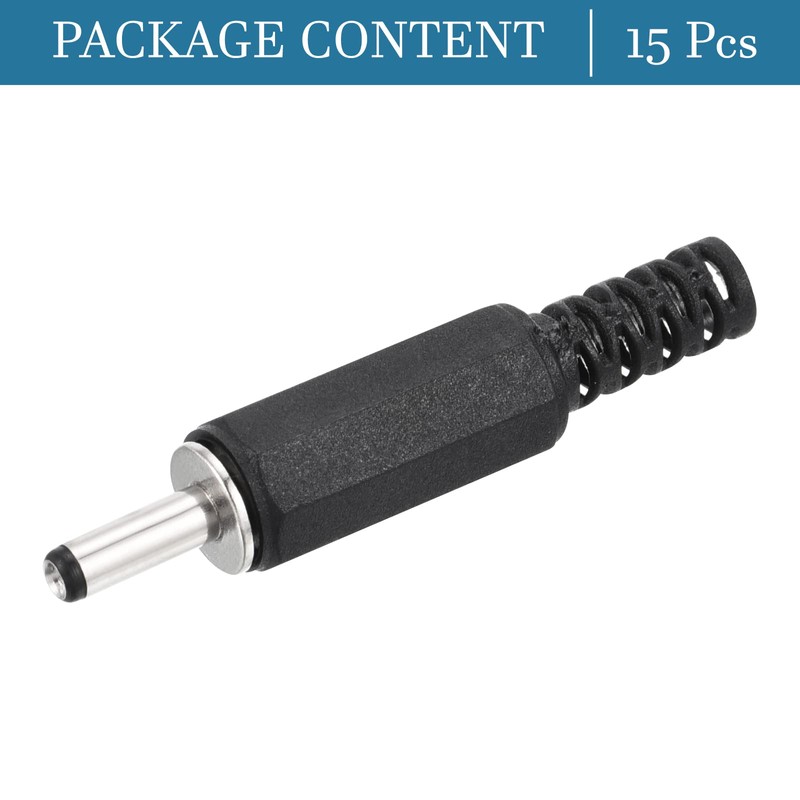 QUARKZMAN Pack of 15 3.5 x 1.3 mm DC Male
