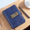 WEMATE Journal with Lock, A6 PU Leather Diary with Lock