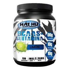Aminoácidos Bcaas + Glutamina Hái Hu 1kg Sabores Limón