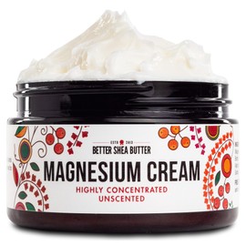Magnesium Good Night Cream | Relieves Muscle Tension and Leg Cramps | Night Lotion Safe for Pregnancy, Kids and Babies | Organic and Natural Ingredients| Vegan, US made | (Unscented)