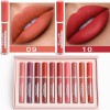 MM11 10 Lápices Labiales Mate Impermeable Antiadherente Lip Gloss