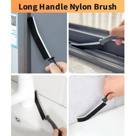 Uoking 8 Pcs Cleaning Tool Set - 3Pcs Crevice Cleaning Brush, Groove Gap Cleaning Brush, 3Pcs Stainless Steel Brass Nylon Brush with 2Pcs Oven Cleaning Tool Non-Scratch for Home Kitchen Cleaning