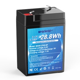 6V 4.5Ah LiFePO4 Battery, Intelligent BMS Rechargeable Lithium Iron Phosphate Battery for Ride On Toys/Deer Feeder/Emergency Lighting/Solar Systems//Electronic Scales, 2000 Times Deep Cycles