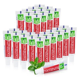 Travel Size Mini 0.176 oz Toothpaste Bulk, Disposable Mint Flavor Pocket Teeth Paste Small Essential Toothpaste for Travel, Home/Hotel/Guests/Charity/Homeless/Camping Oral Care Single Use, 30 Tubes