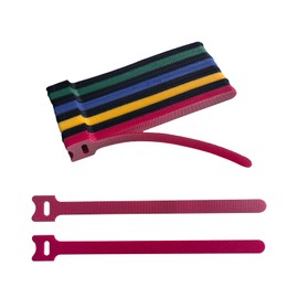 56PCS 8 Inches Cable Ties Reusable Multi-Purpose Wire Ties Cord Organizer Adjustable Cable Management 5 Colors (28 black, 7 red, 7 yellow, 7 blue, 7 green)