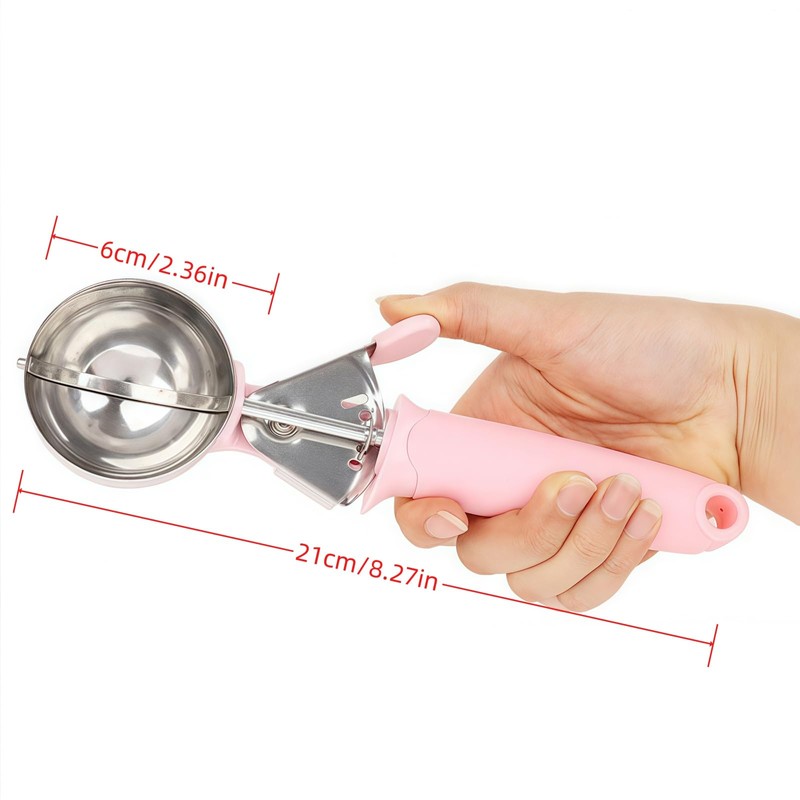 Ice Cream Scoop Stainless Steel Fruit Scoop, Large Sized (5.8cm/2.3in)