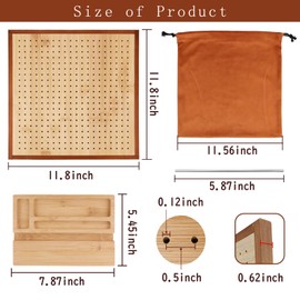 11.8" Crochet Blocking Board with 40 Steel Pins, Granny Square Blocking Board for Crochet Projects Organize, Crochet Accessories Gifts for Women, Crocheters and Grandmother