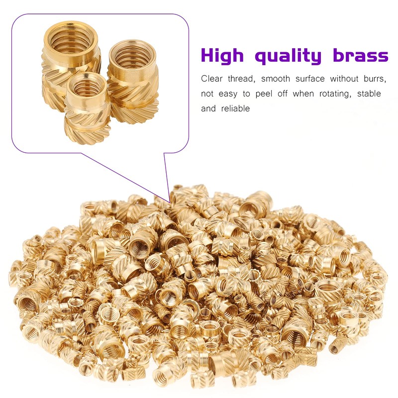 Gueenky 390PCS Threaded Inserts 3D Printer, M2 M2.5 M3 M4