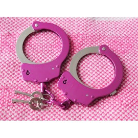 Mtech USA Pink Hand Cuffs Ladies Law Enforcement Security Heavy Duty Cuffs Keys Lock