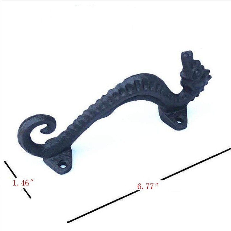 NNNJunhua Seahorse Shaped Decorative Drawer Hardware Handles Creative Double Hole
