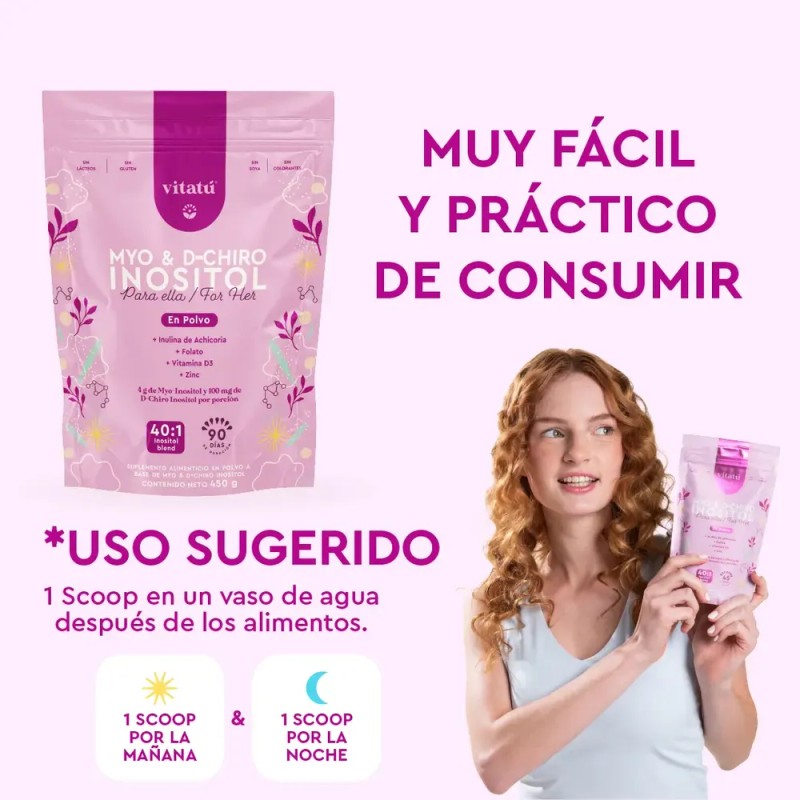 Suplemento en polvo Vitatú Suplemento Myo Y D-chiro Inositol x