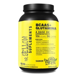 Aminoácidos Mr. Yellow BCAAs y Glutamina de 1 kg Sabor Limón