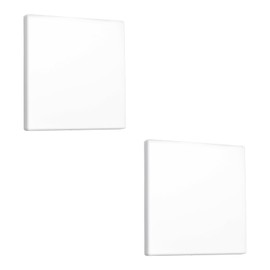 UFURMATE Blank Cover Wall Plate, 2PCS 3.39" x 3.39" Plastic Screwless Double Blank Wall Plate Blank Device Outlet Cover Electrical Covers for Unused Outlets or Switches (White)