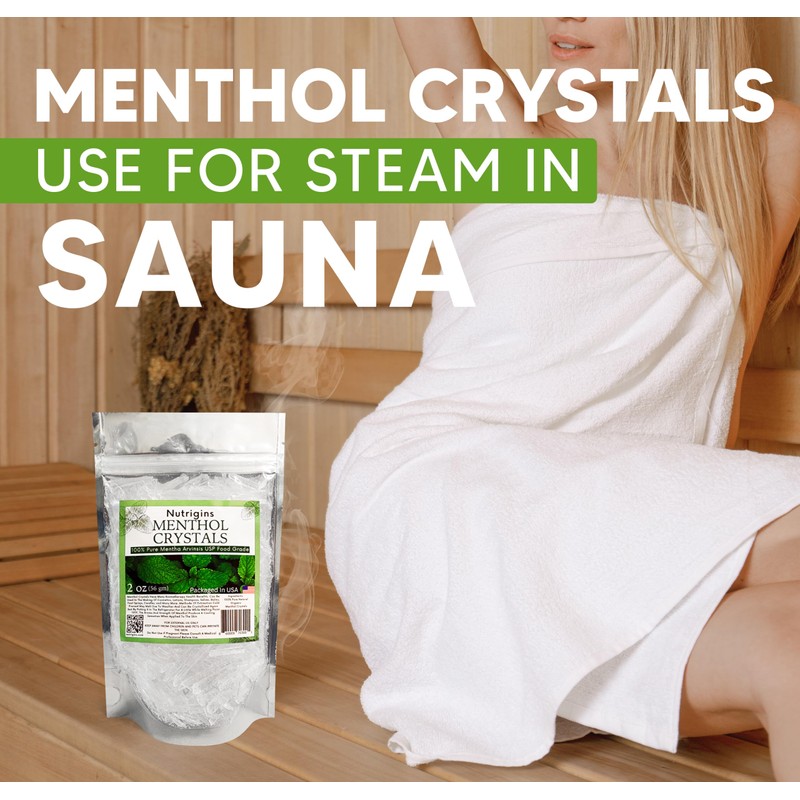 Nutrigins Menthol Crystal 2 oz - Pure Organic 100% Natural