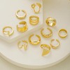 17 MILE Chunky Gold Rings for Women, 18K Gold Plated