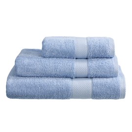 Linens Limited - Hand Towel for Bathroom and for Kitchen, Great as Face Towel, Guest Towel, and More, Turkish Cotton, Soft and Luxurious, Super Absorbent, Machine Washable (Light Blue)