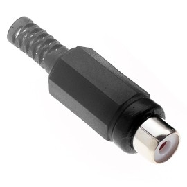 In Line Phono Socket, Black - Pack Of 10, RCA Panel Female Adapter Nickel Plated Connector, For Amplifier Audio Terminal Plug