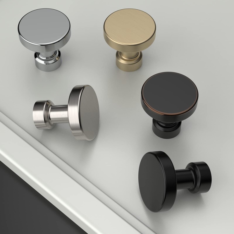 Amerdeco 10 Pack Oil Rubbed Bronze Cabinet Knobs 1-1/6 Inch(32mm)