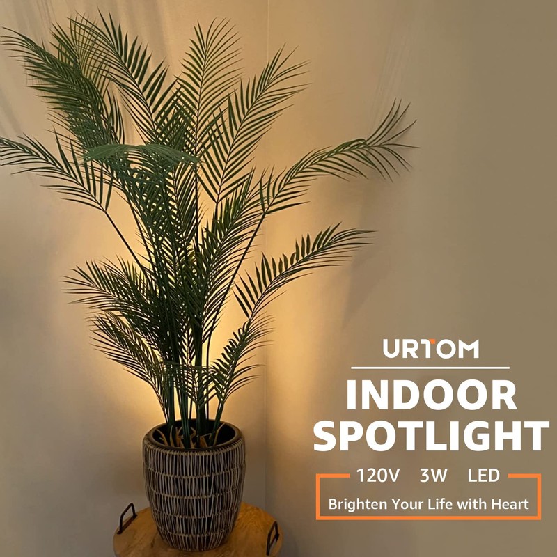 URTOM 2 Pack Indoor Spot Lights, 120V LED Accent Up