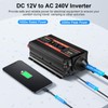 Nastopee Spannungswandler 12v 230v,wechselrichter 2000w,mit Alligatorclip Zigarettenanzünder Stecker,1 Ac Steckdose