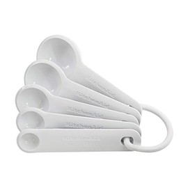 KitchenAid Plastic Measuring Spoons, Set Of 5, White