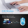 LeadsaiL Quiet Wireless Mouse 2.4 GHz 1600 DPI Optical Tracking,