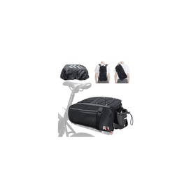 AO LI GEI Bike Bags for Bicycle Rear Rack - 15L Waterproof Ebikes Trunk Bag with Rain Cover & Water Bottle Holder,Reflective Bike Pannier Saddle Bag for Commuter Travel Outdoor