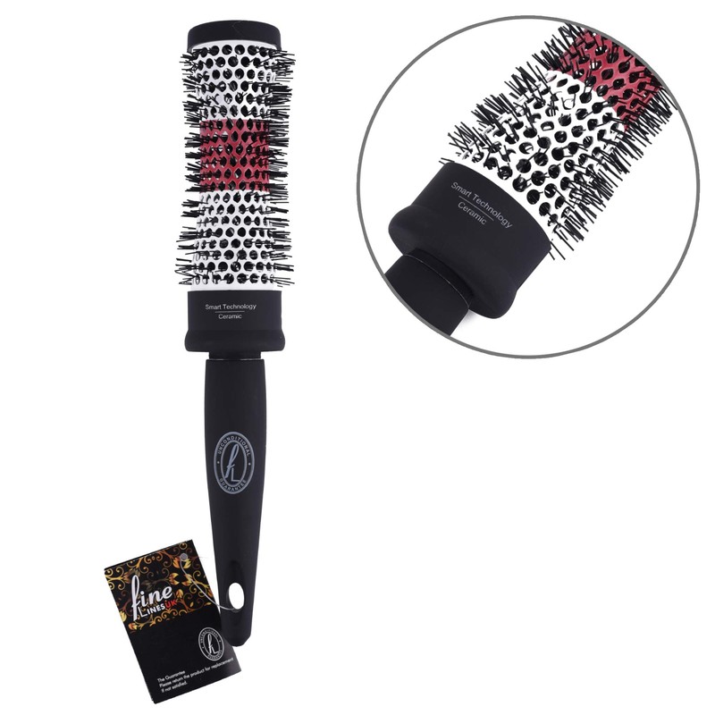 Ceramic Radial Hairbrush by Finelines - Medium Round Barrel Hair