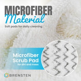 2 Pack Steam Mop Replacement Pads for Bissell Powerfresh Steam Mop 1940 1440 1544 1806 2075 Series, Model 19402 19404 19408 19409 1940a 1940f 1940q 1940t 1940w B0006 B0017, Reusable Cleaning Pad 1+1