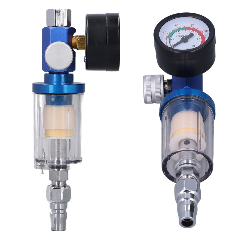 Spray Gun Air Regulator Aluminum Alloy Plastic In Line Water