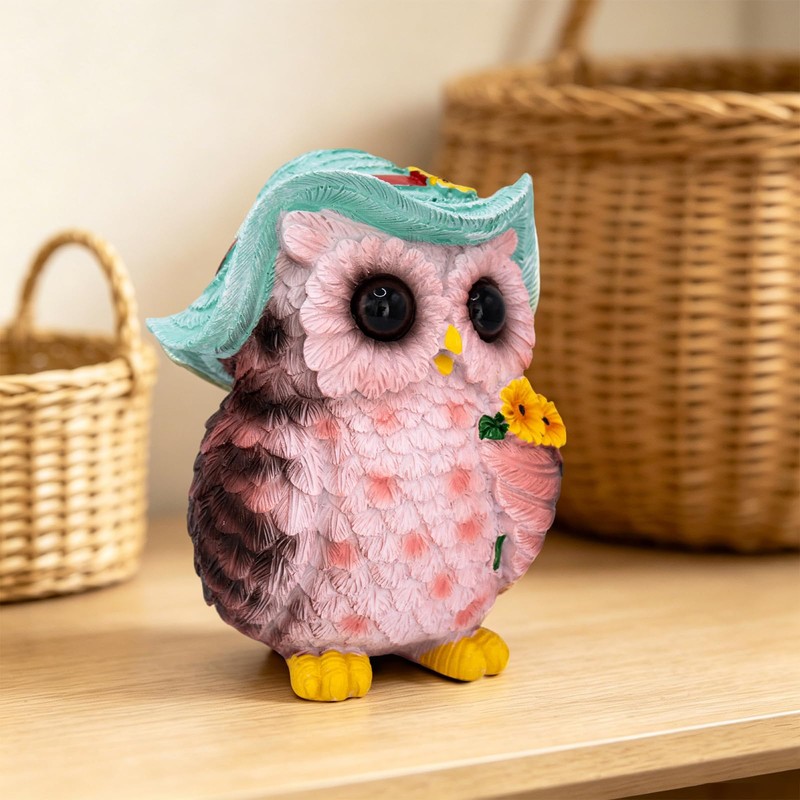 Stapleford Cute Owl Statue for Home Shelf Decor, 6.1" Small