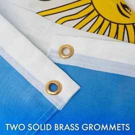 G128 – Argentina (Argentinian) Flag | 3x5 feet | Printed 150D – Indoor/Outdoor, Vibrant Colors, Brass Grommets, Quality Polyester, Much Thicker More Durable Than 100D 75D Polyester