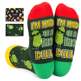 Zmart Funny Pickle Gifts Idea - Pickle Socks for Men Women, Novelty Silly Socks, Fun Stocking Stuffers