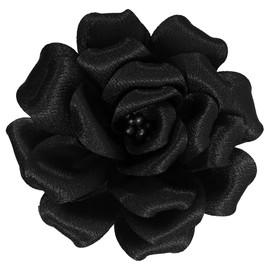 Mecool Rose Hair Clip Party Wedding Brooch Corsage Hair Head Clip Headpiece Flower Hair Pin Rose Hair Barrette Accessories for Women Girls Black
