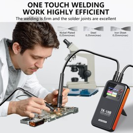 Battery Spot Welder with LCD Screen, 5000mah Handheld Spot Welder, Spot Welder for Lithium Batteries, Double Pulse Spot Welding 0.1mm-0.25mm for Iron, Stainless Steel, Nickel Strip, 18650 Battery Pack