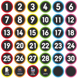 Line up Spots for Classroom Floor Number Stickers Line up Dots Floor Decals Line up Numbers for Classroom Back to School Kindergarten Preschool Office Decoration Organizing,36Pcs
